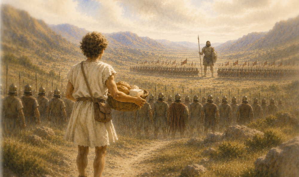 What David & Goliath Bible Story Teaches Kids david sees goliath