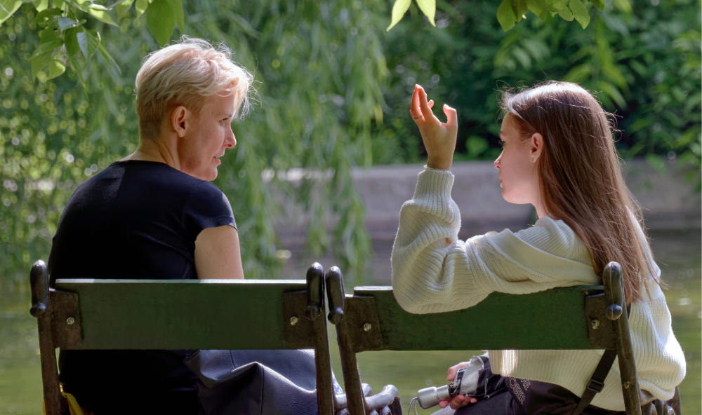 When Everyone Has Advice About Your Child mother giving daughter advice (420 x 297 mm) (400 x 225 mm) (380 x 225 mm)